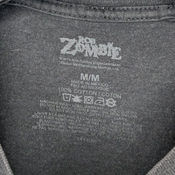 Rob Zombie T-Shirt Mens M 2019 Skull Graphic Tee Horror Metal Band Black Cotton - Picture 4 of 4